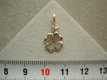 Zilveren klavertje vier hanger