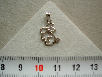 Zilveren konijn hanger