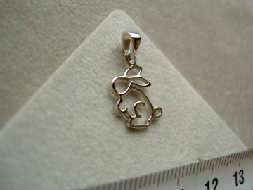 Zilveren konijn hanger