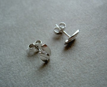 Zilveren dames oorknopjes