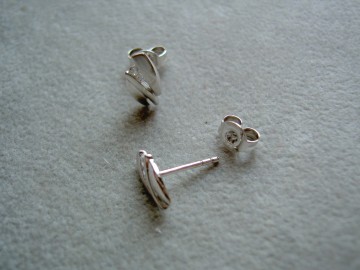 Zilveren dames oorknopjes