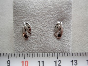 Zilveren dames oorknopjes