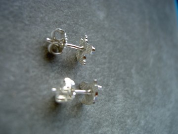 Zilveren paard oorbellen hoofd