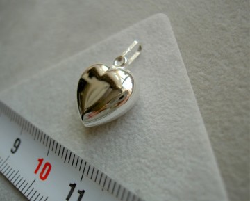 Zilveren hartje 12 mm hanger