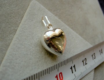 Zilveren hartje 12 mm hanger