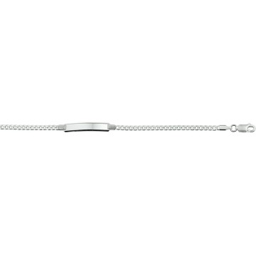 Zilveren Plaatarmbandje 18cm gourmet