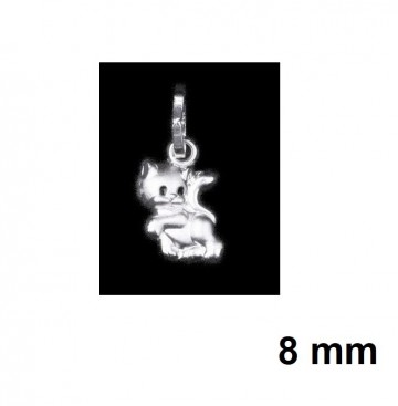 Zilveren poesje (mini) bedeltje