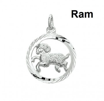 Zilveren Sterrenbeeld Ram hanger
