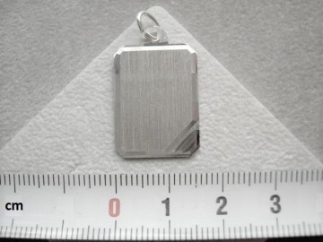 Zilveren graveerplaatje rechthoek 21x16 mm