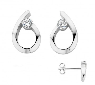 Zilveren oorbellen druppel