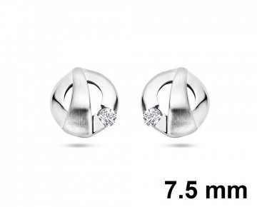 Zilveren oorknopjes dames rond