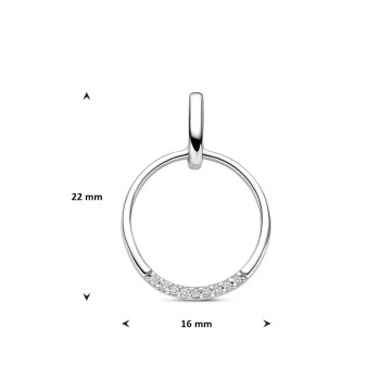 Zilveren hanger rond