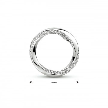 Zilveren hanger rond 20mm