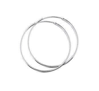 Zilveren creolen 25 mm