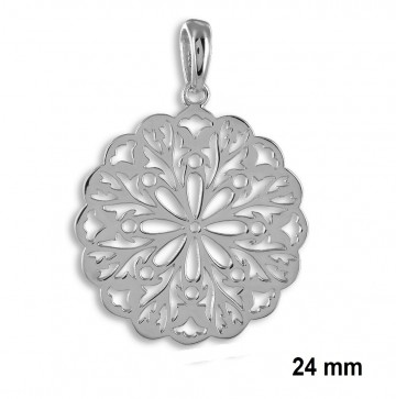 Zilveren hanger groot 24 mm