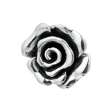 Zilveren hanger 20mm Roos / Bloem