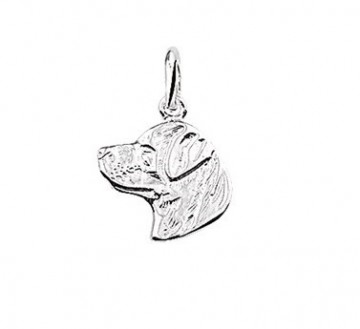 Zilveren rottweiler hanger