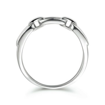 Zilveren dames ring - schakel