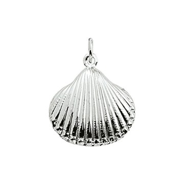 Zilveren hanger schelp