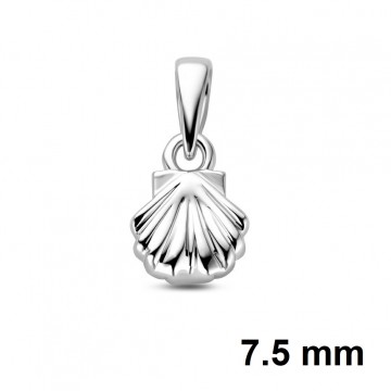 Zilveren schelp hanger 7.5mm
