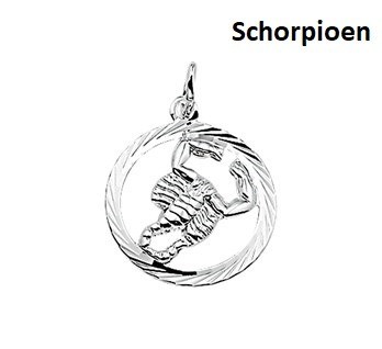 Zilveren Sterrenbeeld Schorpioen hanger