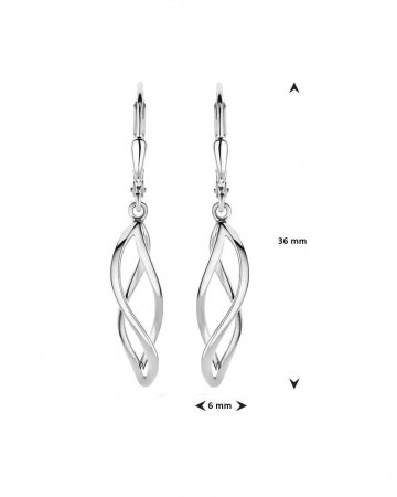 Zilveren oorbellen hanger (zonder steentjes)