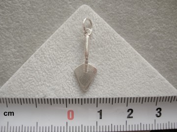 Zilveren troffel (klein) hanger
