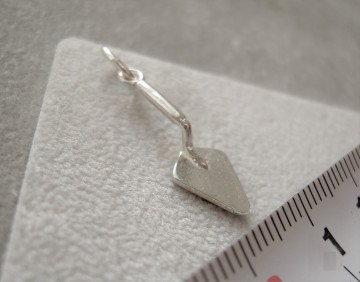 Zilveren troffel (klein) hanger