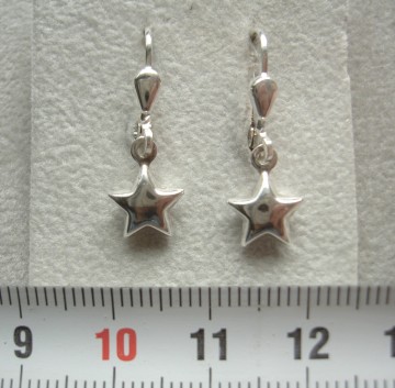 Zilveren Sterretjes hangertjes oorbellen