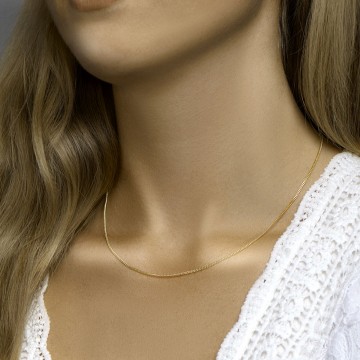 Verguld gourmet 45 cm, 1.4 mm (zilver op goud)