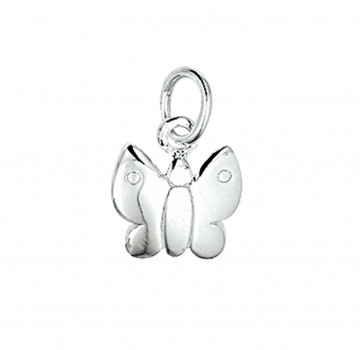 Zilveren vlinder 9mm hangertje / bedeltje