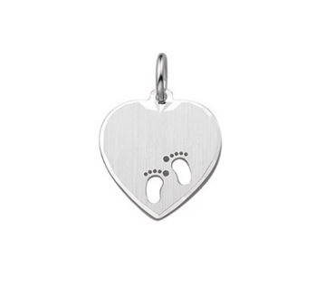 Zilveren graveerplaatje 15mm- Voetjes