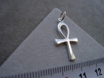 Zilveren ankh anch levenskruisje hanger (20 mm)