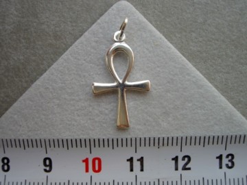 Zilveren ankh anch levenskruisje hanger (20 mm)