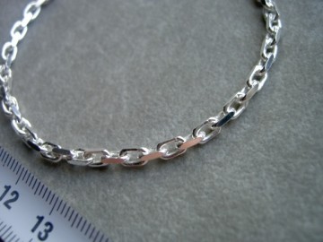 Zilveren dames armband 19 cm - Anker schakel