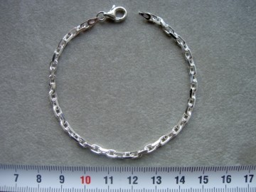 Zilveren dames armband 19 cm - Anker schakel