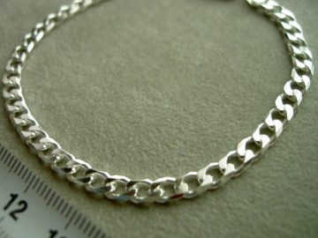 Zilveren dames armbandje 19 cm - 3.8mm Gourmet schakel