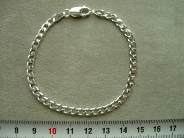 Zilveren dames armbandje 19 cm - 3.8mm Gourmet schakel