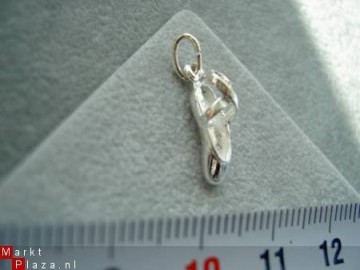 Zilveren ballet schoentje hanger