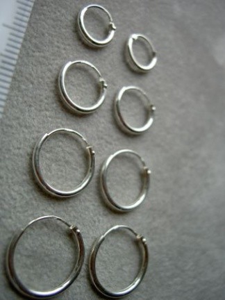 Zilveren creolen 9 mm