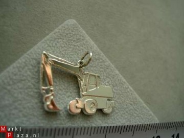 Zilveren Dieplepel graafmachine hanger