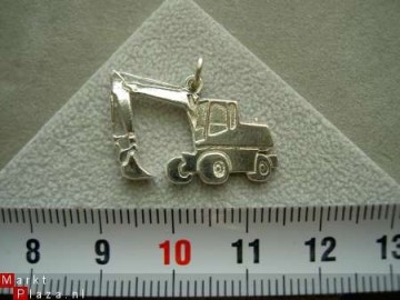 Zilveren Dieplepel graafmachine hanger