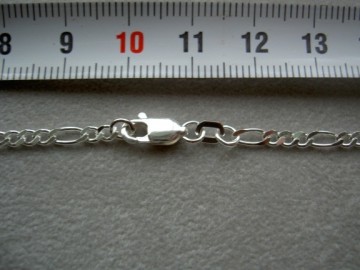 Zilveren enkelbandje Figaro 26 cm.