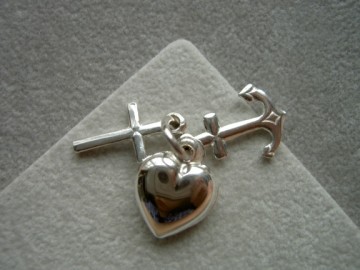 Zilveren geloof hoop en liefde 15mm hanger