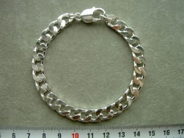 Zilveren heren gourmet armband 8.0 mm