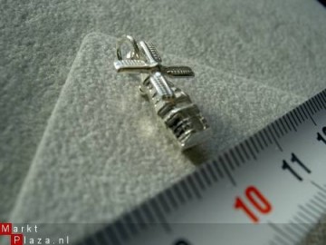 Zilveren Hollandse molen hanger