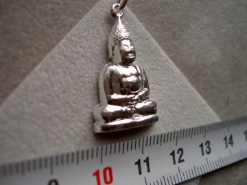 Zilveren indische boeddha (22mm)