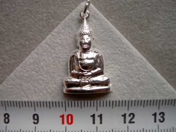 Zilveren indische boeddha (22mm)