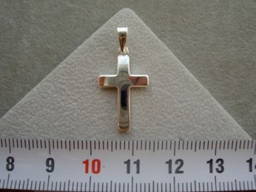 Zilveren kruis hanger 18 mm