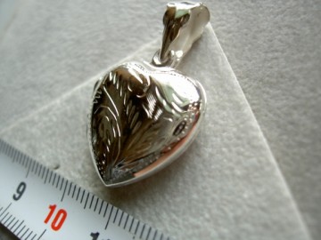 Zilveren medaillon hart 20 mm